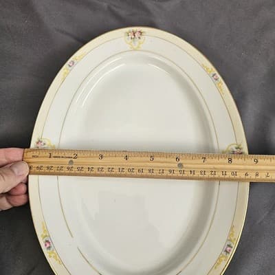 Noritake The Vitry Platter Nippon Hand Painted Floral Gold Trim 8.75" x 11.75" - Thumbnail 5