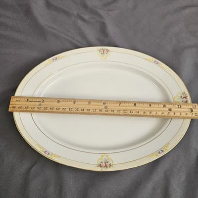 Noritake The Vitry Platter Nippon Hand Painted Floral Gold Trim 8.75" x 11.75" - Thumbnail 6