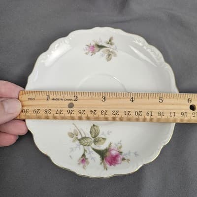 Royal Rose Fine China Luncheon Cup & Saucer Japan Roses Coffee Tea - Thumbnail 7