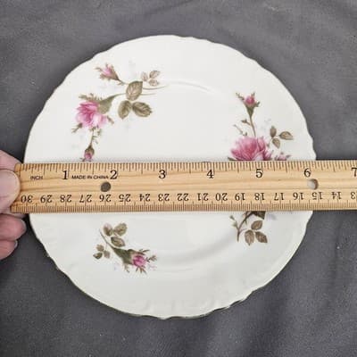 Royal Rose Fine China Luncheon Plate 6.25" Japan Roses Set of 3 Bread Dessert - Thumbnail 4