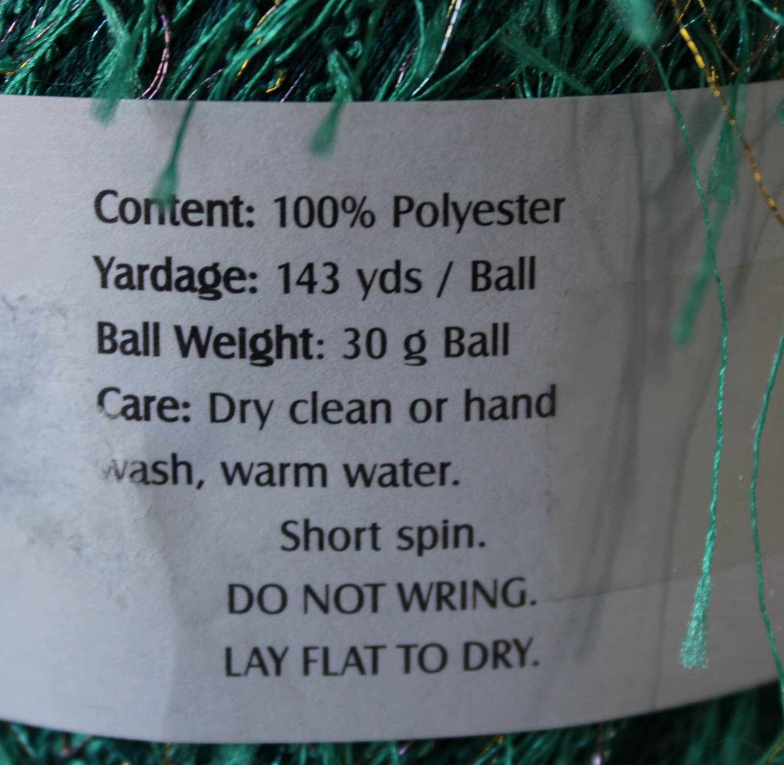 Yarn IronStone Eyelash Novelty Yarn 30g 143yd Color 12 Green - Thumbnail 4