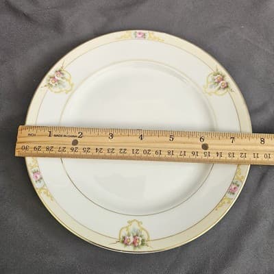Noritake The Vitry Dessert Plate 7.5" Nippon Hand Painted Floral GoldTrim Set /5 - Thumbnail 2