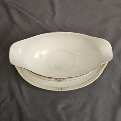 Noritake The Vitry Gravy Boat Nippon Hand Painted Floral Gold Trim - Thumbnail 3