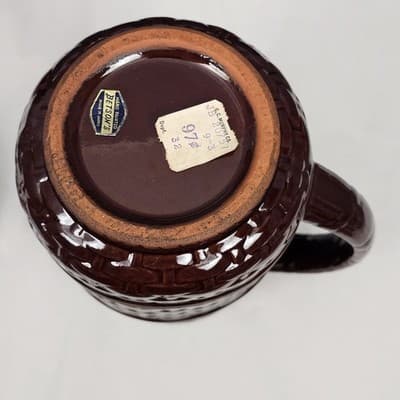 Betson Brown Glazed Stoneware Coffee Pitcher w Lid - Thumbnail 9