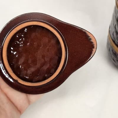 Betson Brown Glazed Stoneware Coffee Pitcher w Lid - Thumbnail 12