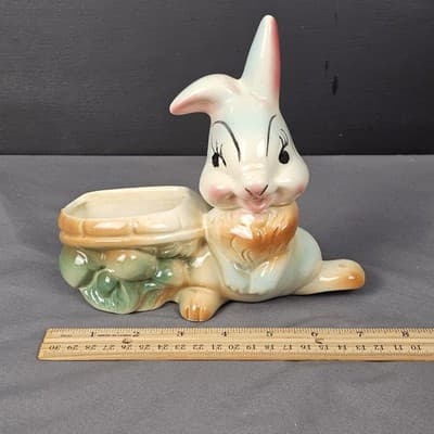 1950s Thumper Rabbit Planter Wall Hanger Walt Disney - Thumbnail 13