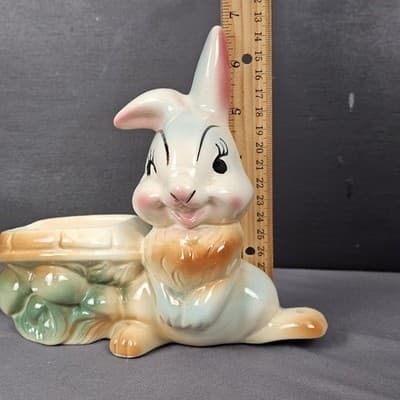 1950s Thumper Rabbit Planter Wall Hanger Walt Disney - Thumbnail 14