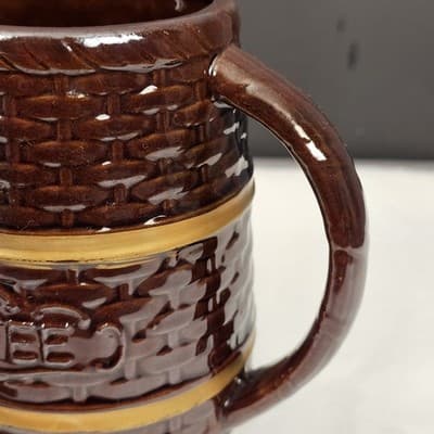 Betson Brown Glazed Stoneware Coffee Pitcher w Lid - Thumbnail 6