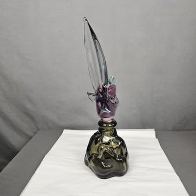 VTG Murano Glass GIROLAMO LUXARDO Cherry Wine Pheasant Topped Decanter, Italy - Thumbnail 15