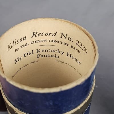 Edison Blue Amberol Record 2239 'My Old Kentucky Home' Fantasia Band w/Paper Ins - Thumbnail 11