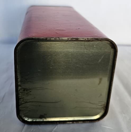 Vintage Golden Rule Tea Tin CWS Co. Red Paint 1Lb Container FREE Shipping - Thumbnail 6