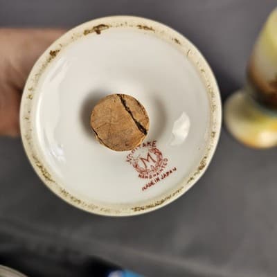 Noritake Muffineer Set - Syrup Pitcher & Powdered Sugar Shaker Cottage Landscape - Thumbnail 7