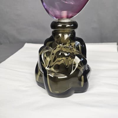 VTG Murano Glass GIROLAMO LUXARDO Cherry Wine Pheasant Topped Decanter, Italy - Thumbnail 22