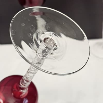 Ruby Red Glass Candle Tealight Holders Christmas 10, 9, 8'' Hand blown set of 3 - Thumbnail 6