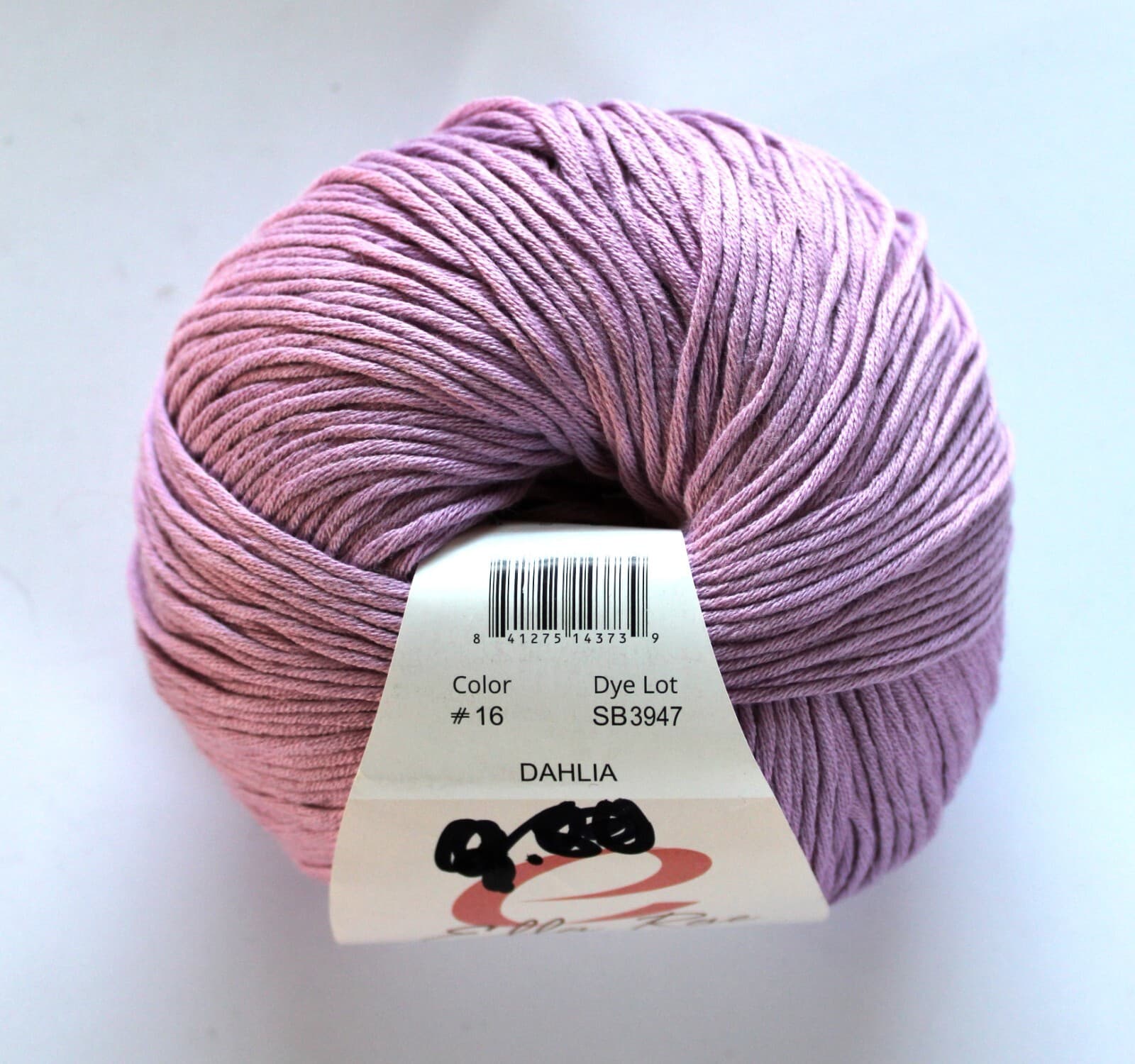 SALE Ella Rae ECO Organic Cotton 100% Col 16 Dahlia (pink) 3.52oz, 273yd - Thumbnail 2