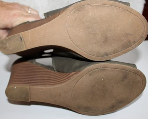 Heel Sandal Bootie Sugar Huckles Grayish Brown Wedge Shoes Women Size 8.5 - Thumbnail 7