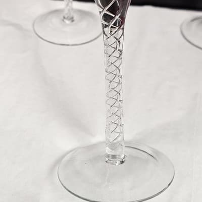 Ruby Red Glass Candle Tealight Holders Christmas 10, 9, 8'' Hand blown set of 3 - Thumbnail 5