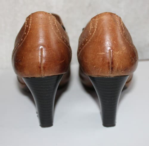 Brown Pebble Leather Boots Shoes Size 8.5M/W BOC Born Concept BC2751 Women's - Thumbnail 3