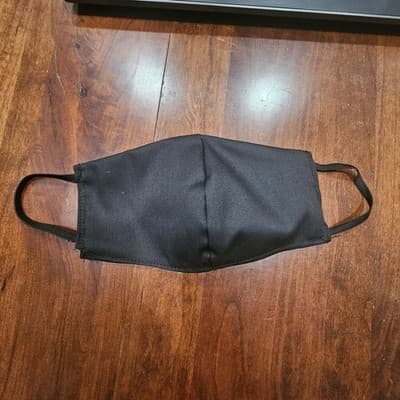 Washable Black Cloth Face Masks Pack Of 20 Adult Elastic Ear Bands NEW PPE - Thumbnail 2