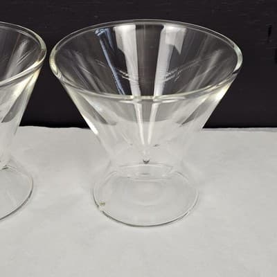 2 Clear Dragon Glassware Double-Walled Stemless Martini Glasses - 7 oz - Thumbnail 2
