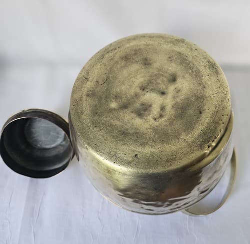 Antique Brass Tea Kettle 8.5" Tall - Thumbnail 7