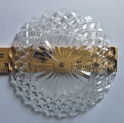 4 Hocking Glass WATERFORD/WAFFLE Crystal/Clear Butter Dish Bottom-Depression 6” - Thumbnail 4