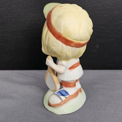 Vintage Arnart Creations Ceramic Figurine Tennis Player 4" Tall - Thumbnail 4