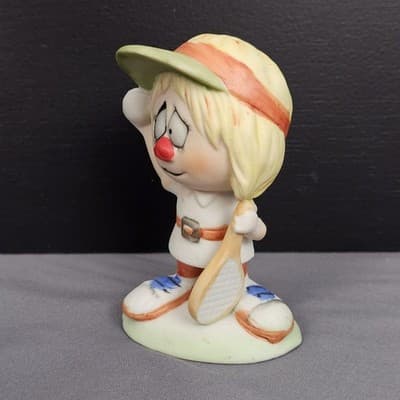 Vintage Arnart Creations Ceramic Figurine Tennis Player 4" Tall - Thumbnail 2