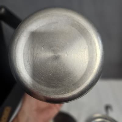 Vintage Flint Double Pot Coffee Perculator Stovetop w Lid and Press #174, 8 cup - Thumbnail 13