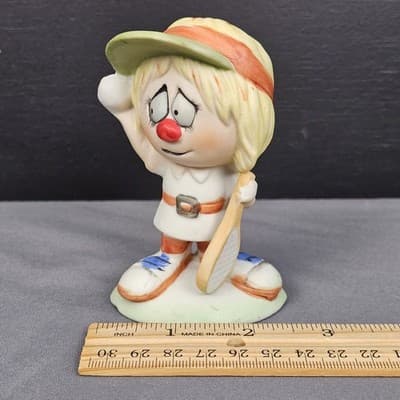 Vintage Arnart Creations Ceramic Figurine Tennis Player 4" Tall - Thumbnail 9