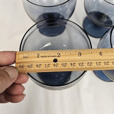 Smoke Gray Balloon Goblets Short Stem 4.5" Tall 12oz. Set of 4 - Thumbnail 9