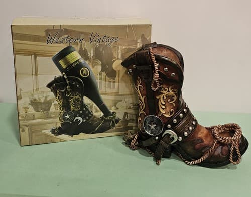 DWK Corporation HC31925 Cowboy Boot Wine Bottle Holder NIB - Thumbnail 2