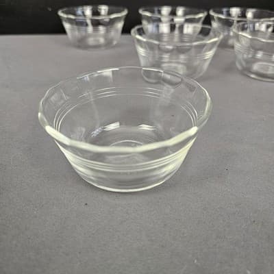 6 PYREX #463 Glass Custard Ramekin Cups 5-oz 175ml USA 2 Inch Tall 3.75" Wide - Thumbnail 8