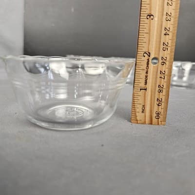 6 PYREX #463 Glass Custard Ramekin Cups 5-oz 175ml USA 2 Inch Tall 3.75" Wide - Thumbnail 9