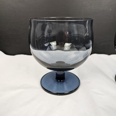 Smoke Gray Balloon Goblets Short Stem 4.5" Tall 12oz. Set of 4 - Thumbnail 2