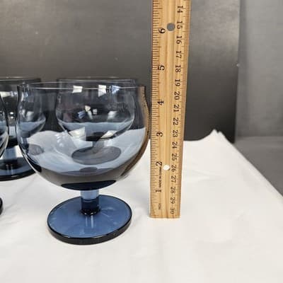 Smoke Gray Balloon Goblets Short Stem 4.5" Tall 12oz. Set of 4 - Thumbnail 8