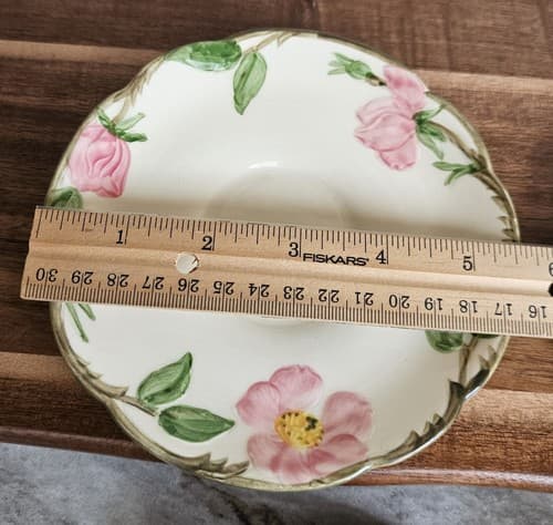 Vintage Franciscan Desert Rose 2 Large Footed Cappuccino Coffee Cups/ Saucers - Thumbnail 10