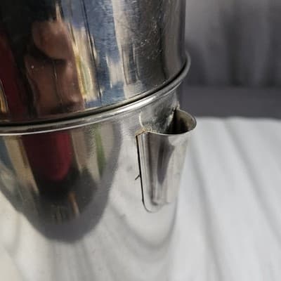 Vintage Flint Double Pot Coffee Perculator Stovetop w Lid and Press #174, 8 cup - Thumbnail 24