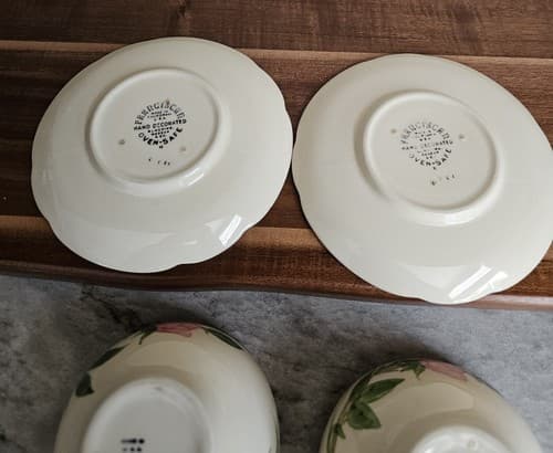 Vintage Franciscan Desert Rose 2 Large Footed Cappuccino Coffee Cups/ Saucers - Thumbnail 8