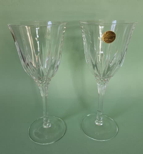 Vintage Cristal D'Arques-Durand Castle Wine/Water Glasses SET Of 5 NEW 8.5" - Thumbnail 4