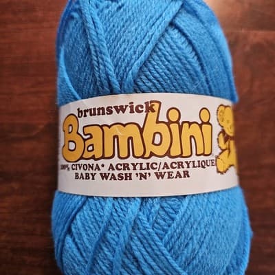 Brunswick Bambini Baby Yarn Azure 80% Acrylic, 20% Nylon 1.4oz, US3 - Thumbnail 2