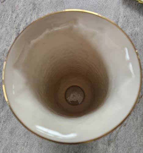 VTG Lenox Vase Footed 24k Gold Trim USA Embossed Acanthus Leaf Tall Large EUC - Thumbnail 3