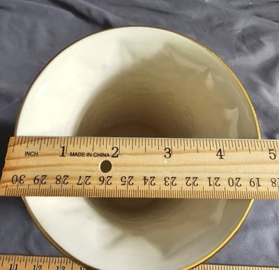 VTG Lenox Vase Footed 24k Gold Trim USA Embossed Acanthus Leaf Tall Large EUC - Thumbnail 7