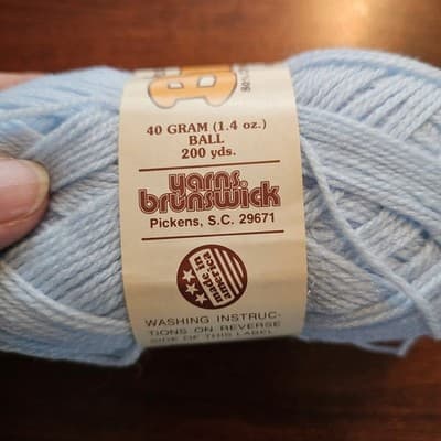 Brunswick Bambini Baby Yarn Iced Blue 80% Acrylic, 20% Nylon 1.4oz, US3 - Thumbnail 4