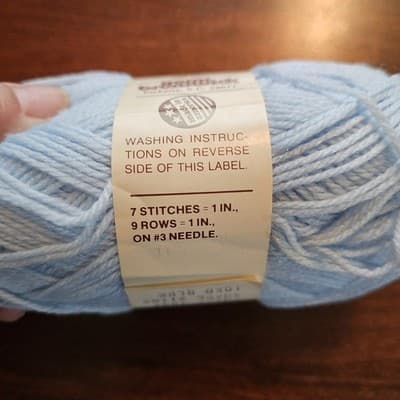 Brunswick Bambini Baby Yarn Iced Blue 80% Acrylic, 20% Nylon 1.4oz, US3 - Thumbnail 5