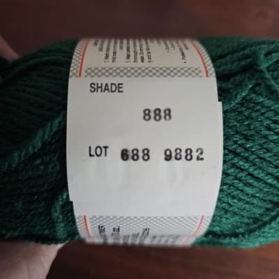 Vintage Copley Legend Sport Yarn Green Rag Acrylic 1.75oz, 170yds, US7 - Thumbnail 4