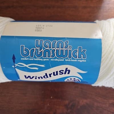 Brunswick Windrush Knitting Worsted Yarn ECRU 3.5oz. Acrylic - Thumbnail 6