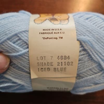 Brunswick Bambini Baby Yarn Iced Blue 80% Acrylic, 20% Nylon 1.4oz, US3 - Thumbnail 3