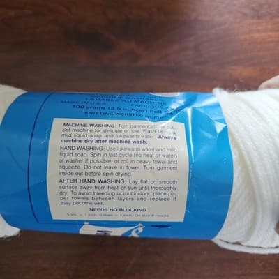 Brunswick Windrush Knitting Worsted Yarn ECRU 3.5oz. Acrylic - Thumbnail 4