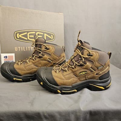 Keen Braddock Size 9EE Mid-Ankle Waterproof Steel Toe Work Boots Men's 1011424EE - Thumbnail 5